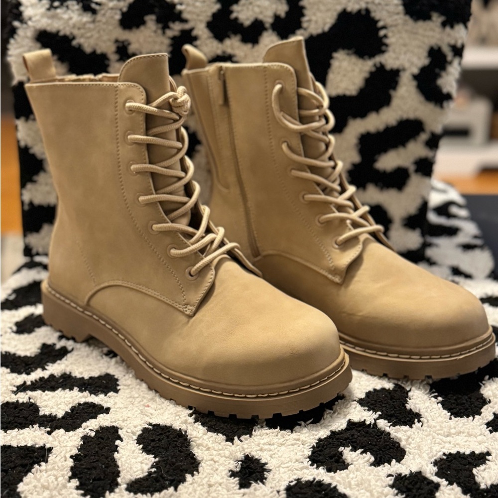 Torrid Tan Combat Bootie 11.5WW